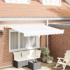 Skrovita tenda Bijelo 350 x 200 cm tkanina