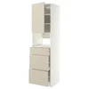 METOD / MAXIMERA Visoki element za ugradne uređaje, bela/Havstorp bež, 60x60x220 cm