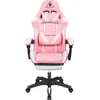 KRUGER&MATZ Gejmerska stolica sa podesivim jastucima GX-150 belo-roze KM0790-P