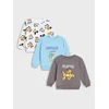 Sinsay - Pamučni duksevi crewneck Disney 3 pack - svetlo plava