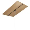 Vrtni suncobran s aluminijskim stupom 2 x 1,5 m smeđe-sivi