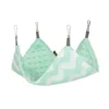 Lauren Design Viseča mreža za glodavce 20x20 cm mint cikcak + mint minky
