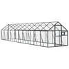 Kavez za ptice antracit 1,79x10x1,85 m aluminijski