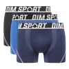 DIM SPORT MICROFIBRE BOXER 3x - Mens sports boxer briefs 3 pcs - black - blue
