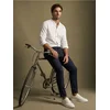 Sinsay - Slim fit košulja sa dezenom - belo