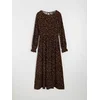 Sinsay - Midi haljina sa leopard printom - braon
