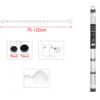 KMT Kuka za zavese sa bočnim produžetkom 70-120cm, Bela