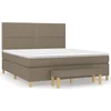 vidaXL vidaXL Box spring postelja z vzmetnico taupe 180x200 cm blago, (20892974)
