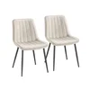 Songmics Jedilni stol komplet 2 kosa 58x485x795 cm bež in črna
