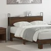 vidaXL Headboard za shranjevanje z postajo za polnjenje Rjavi hrast
