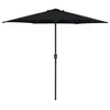 Vrtni suncobran s aluminijskim stupom 270 x 246 cm crni