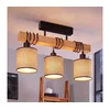 Brilagi - Plafonski luster NUBILA 3xE27/60W/230V borovina/braon