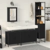 Set namještaja za kupaonicu Zidne 4 pcs Crna Konstruirano drvo