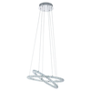 Eglo varrazo visilica/2, led, 29,6w, prečnik 550, hrom/kristal