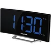 Sencor - Budilnik sa LED displejom 1,5W/1xCR2032/5V crne boje