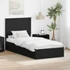 Krevet s od storage Crna 75 x 190 cm Konstruirano drvo