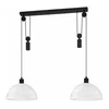 BRILAGI - LED luster na sajli RETRO GLASS 2xE27/40W/230V crna/bela