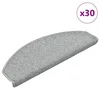 Prostirke za stepenice 30 kom 65x24x4 cm svijetlo sive poluokrugle velike