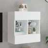 Zidni TV ormarić s LED svjetlima bijeli 58,5x30x60,5 cm
