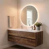 Skye Decor Set kupatilskog ormarića sa umivaonikom i ogledalom, 2 dela, Braon