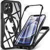 Techsuit - ColorVerse 360 MagSafe serija obostrana zaštitna maskica za iPhone 12 - crna