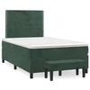 Vidaxl Box spring postelja z vzmetnico temno zelena 120x200 cm žamet