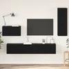 TV Kabinet za Zid Zidne 4 pcs Crni hrast Konstruirano drvo