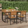 Vrtni stol s U-nogama 160 x 80 x 75 cm od masivnog drva bagrema