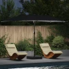 Vrtni suncobran Crna 385 x 209 x 244 cm Poliester