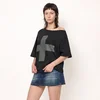 Cropp - Majica s aplikacija - CRNO