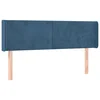 Vidaxl Vzglavje z ušesi temno modro 147x16x78/88 cm žamet