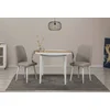Hanah Home Set Trpezarijski sto i 2 trpezarijske stolice Vina 1005 3 v2, Bijela