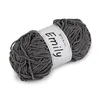 Pletena preja Emily 100 g - temno siva