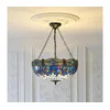 Endon 112250 - Luster na lancu Tiffany DRAGONFLY 3xE27/60W/230V prečnik 50 cm