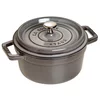 Staub Siva Staub Cocotte iz litega železa, premer 20 cm, teža 3.4 kg, idealna za kuhanje in pečenje.
