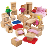 Bigjigs Toys Sada nábytku do domčeka a postavičiek rodiny