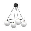 Luster na sajli BALLO 4xE27/15W/230V crna/bela