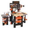 Pracovný stôl trojkrídlový Black&Decker Mega Center Smoby strojárstvo inštalatérstvo lakovanie a tesárstvo 100 doplnkov 103 cm výška SM360726