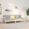 Dnevni krevet bez madraca bijeli 80 x 200 cm masivna borovina