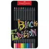 Drvene bojice Black edition metalna kutija Faber Castell 1/12