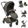 Kikka boo Kolica Lanah 3in1 premium set sa autosedištem I-Xtend I-size i tvrdom korpom Army Green