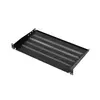 1U fixed shelf 19, depth 250 mm, load capacity 15 kg, mounting at 2 points, screws included, black (RAL 9005)