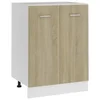 Vidaxl Spodnja omarica “Lyon” sonoma hrast 60x46x81,5 cm iverna plošča