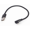 GEMBIRD USB Kabl 8-pin pod uglom CC-USB2-AMLML-0.2M crni