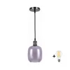 BRILAGI -LED Luster na sajli RETRO GLASS 1xE27/60W/230V preč. 14 cm crna/zadimljena siva