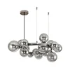 Brilagi - LED luster na sajli MILLA 15xG9/3W/230V crni hrom/zadimljeno staklo