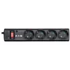 Eaton Protection Strip 4 DIN, 10A, Input: Schuko, Outputs: (4) Schuko 1m ( PS4D )