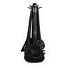Berlinger Haus Set silikonskih kuhinjskih alatki sa stalkom Black Rose Collection BH-8617, 6 komada, Crni