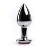 Anal butt plug metal silver M