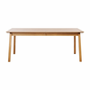 Raztegljiva jedilna miza z mizno ploščo v hrastovem dekorju 95x190 cm Bari – Unique Furniture